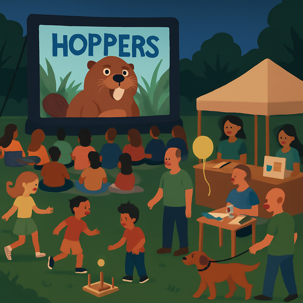 Summer Movies in the Park - HOPPERS flyer